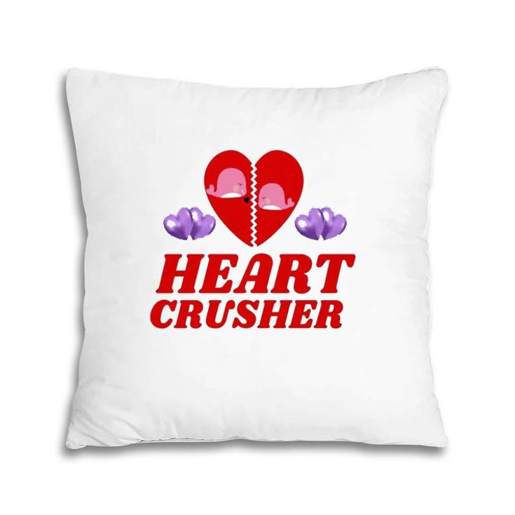 Happy Valentine's Day Heart Valentine White Romantic Pillow
