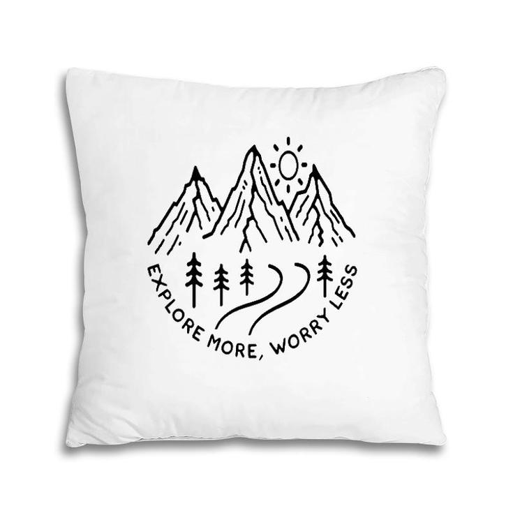 Hiking Camping Mountain Travel Adventure - Vanlife Road Trip Pillow