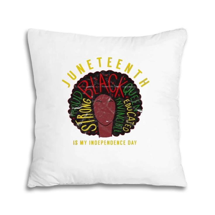 Juneteenth Women's Black Pride Independence Day Melanin Pillow