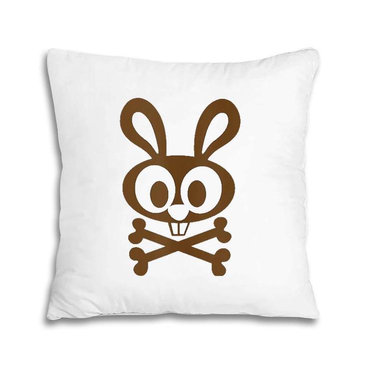 Kawaii Pshyco Sad Bunny Rabbit  Pillow