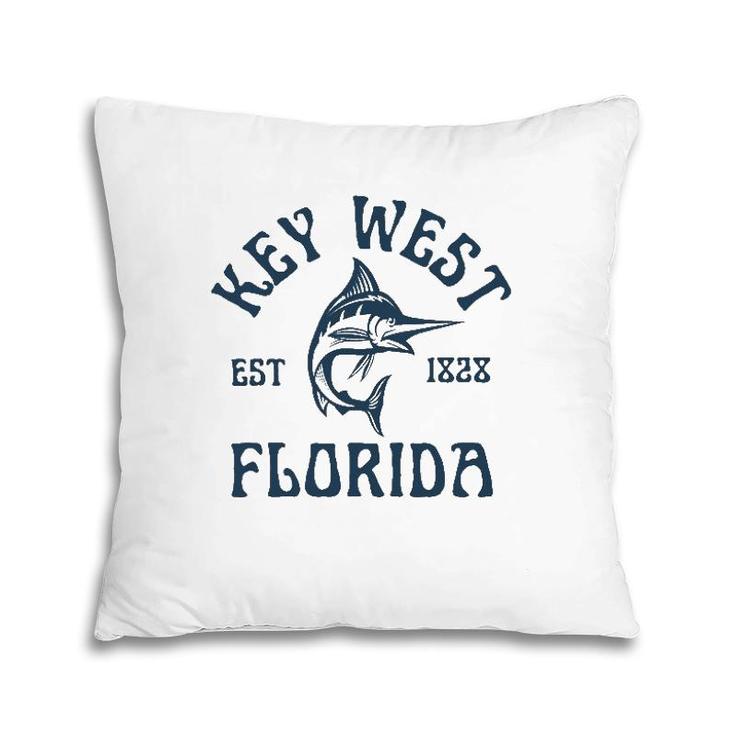 Key West Florida Fishing Marlin Travel Keys Fish Beach Pillow