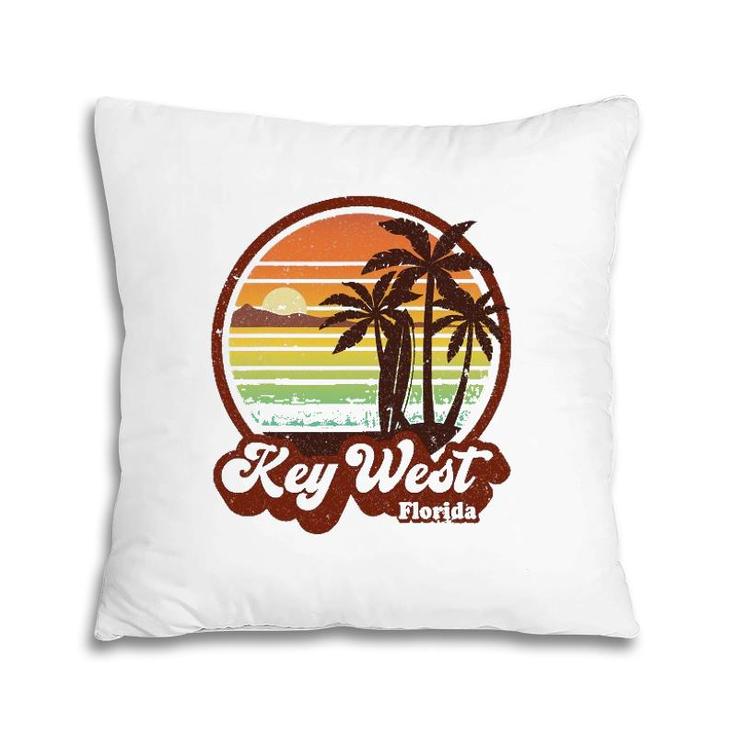Key West Souvenirs Florida Vintage Surf Surfing Retro 70S Pillow