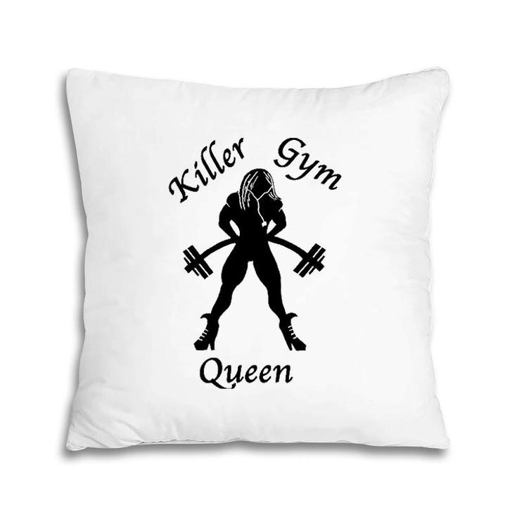 Killer Gym Queen Vintage Pillow