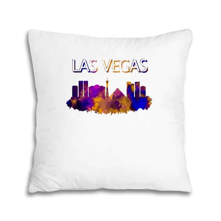 Las Vegas Skyline Nevada Lovers Gift Pillow