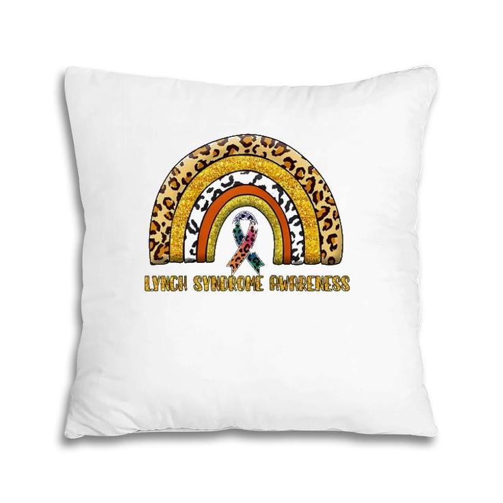 Leopard Rainbow Lynch Syndrome Warrior  Pillow