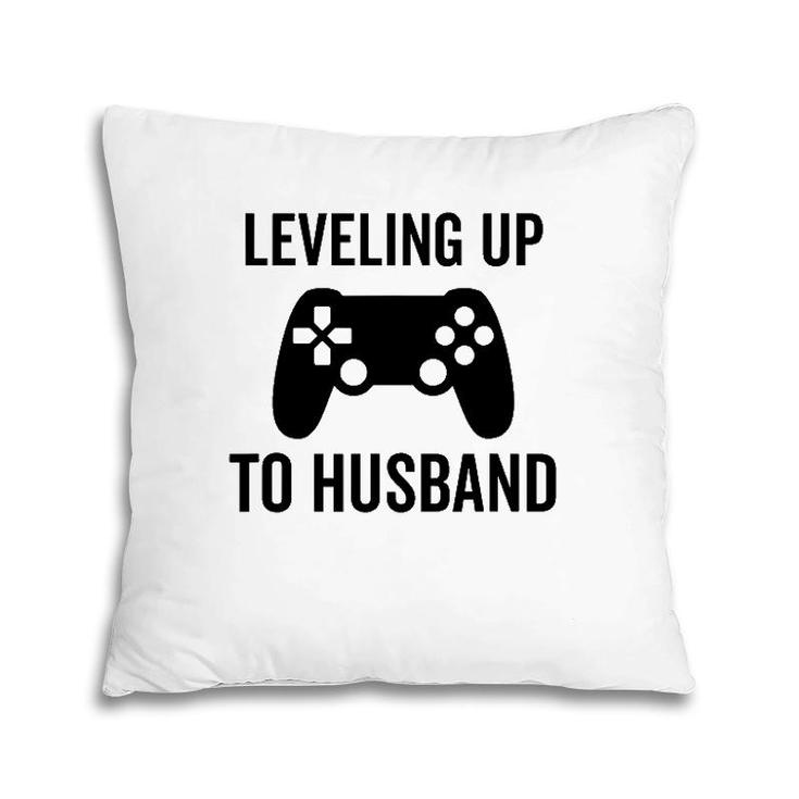 Leveling Up To Husband Engagement Groom Video Game Lover Pillow