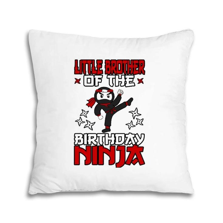 Little Brother Of The Birthday Ninja Shinobi Themed Pillow