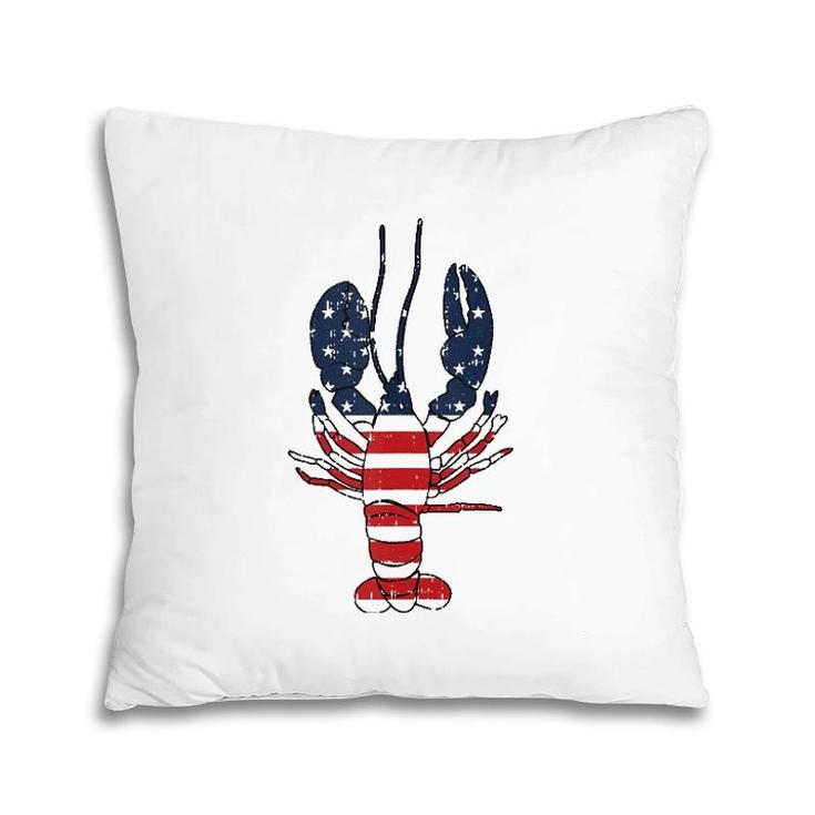 Lobster 4Th Of July American Flag Sea Ocean Lover Patriotic Tank Top Pillow