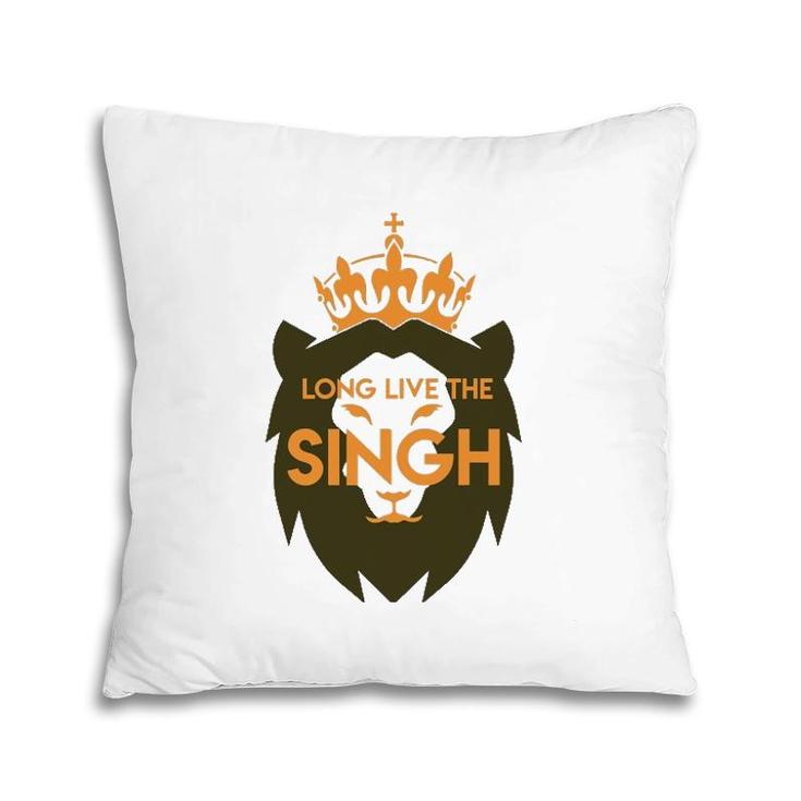 Long Live The Singh Lion Raja Pillow