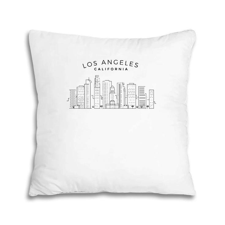 Los Angeles Skyline La Vintage Los Angeles California  Pillow