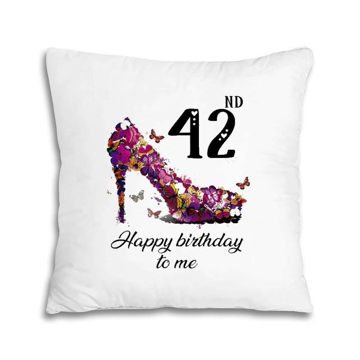 Mb 42Nd Birthday Butterfly Shoe Happy Birthday To Me Pillow