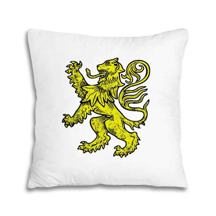 Medieval Royal Lion Distressed Gift Pillow