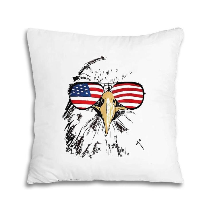 Mens Patriotic Bald Eagle Usa American Flag 4Th Of July Cool Gift  Pillow