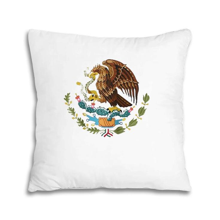Mexico Independence Eagle Snake Design Cartoon Mexican Raglan Baseball Tee Pillow