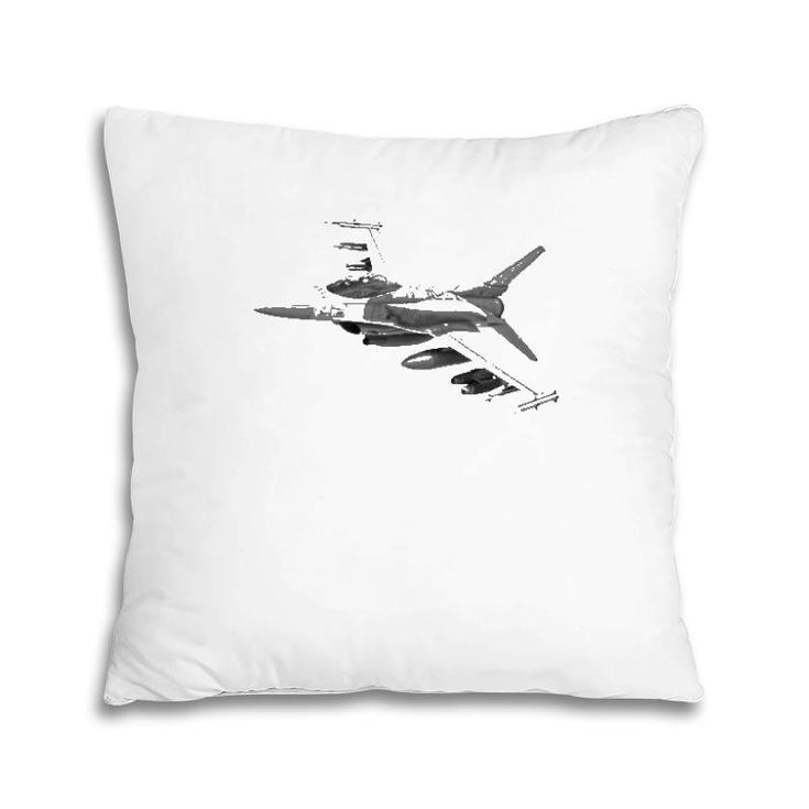 Military's Jet Fighters Aircraft Plane F16 Fighting Falcon Pillow