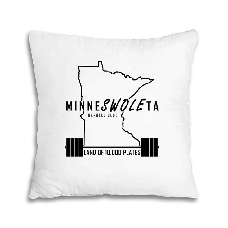 Minneswoleta Barbell Minnesota Gymer Gift Pillow