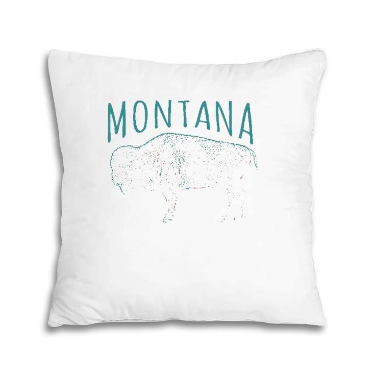 Montana Bison States Of Montana Pillow