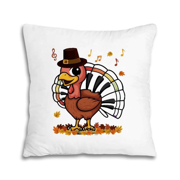 Music Piano Teachers Music Turkey Costume Happy Thanksgiving Pillow