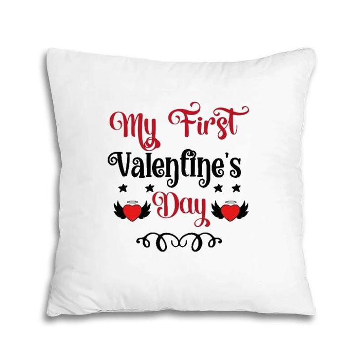 My First Valentines Day Romantic Valentine For Husband Funny Valentine Pillow