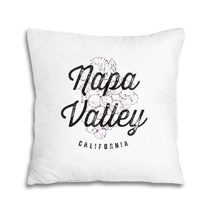 Napa Valley California Wine Country Vintage Tee Zip Pillow