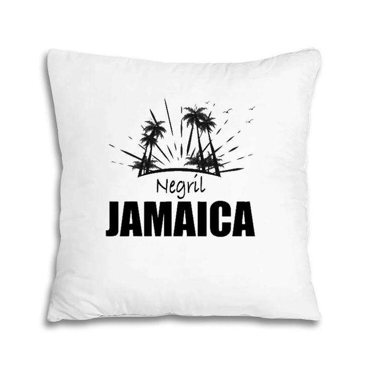 Negril Jamaica Souvenir Gift For Spring Break Pillow