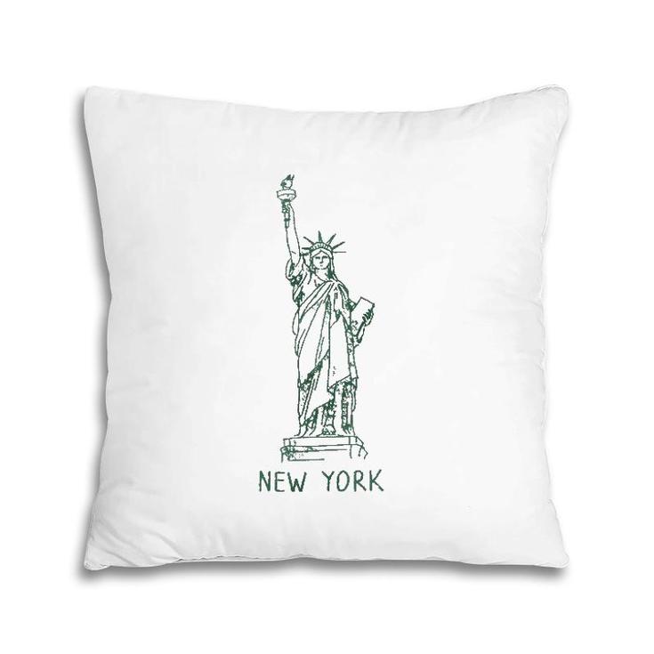 New York City Statue Of Liberty 4Th Of July Usa Pillow