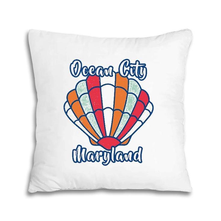 Ocean City Md Family Beach Vacation Scallop Shell Pillow