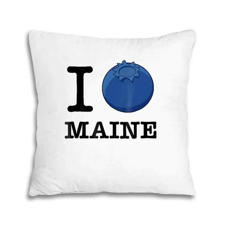 Official I Love Maine , Blueberry Design Tee Pillow