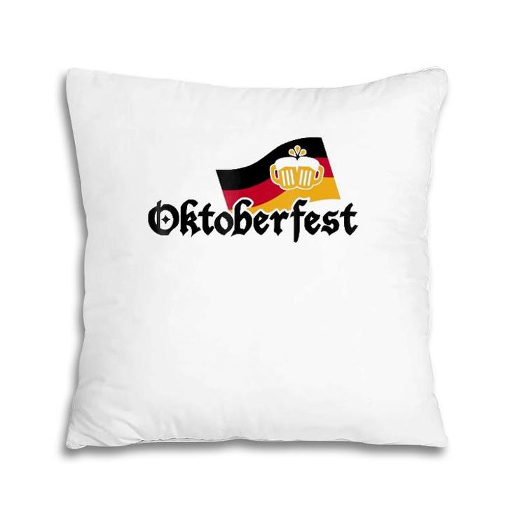 Oktoberfest Germany Flag Vintage Pillow