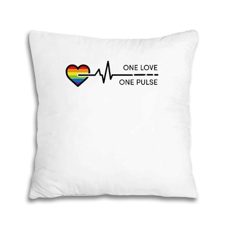 One Pulse Heart Lgbt Pride  Pillow