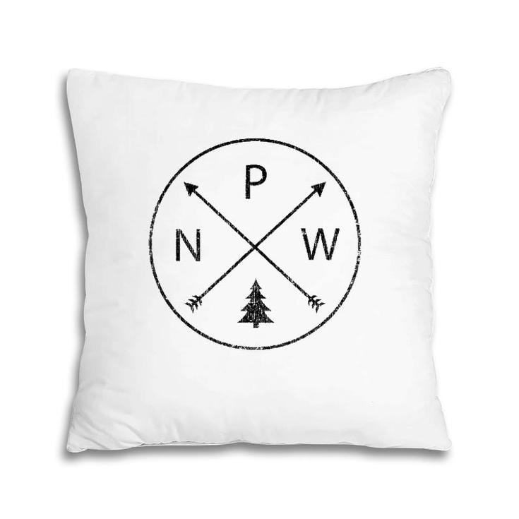 Pacific Northwest Arrows Pine Tree Pnw Pillow