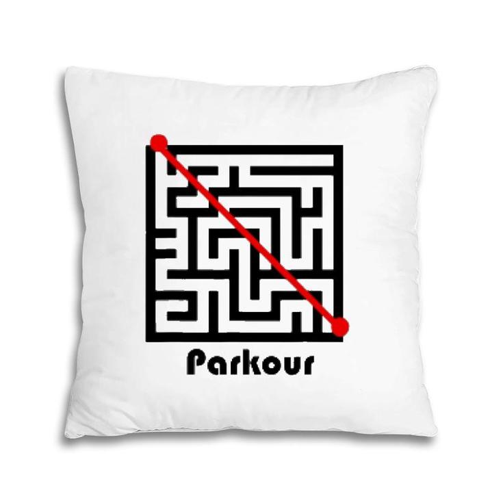 Parkour Maze Funny Freerunning Freerunner Tee Pillow