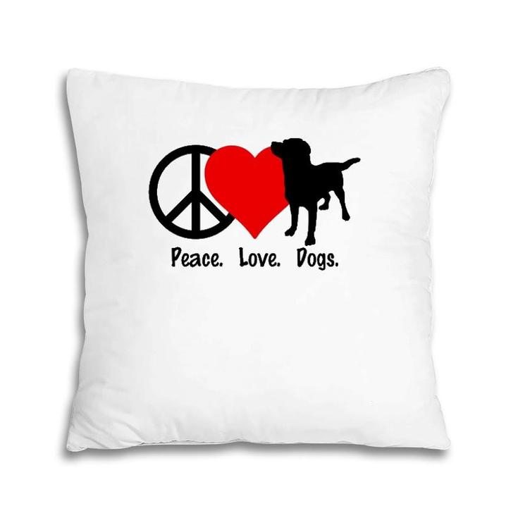 Peace Love Dogs  Tee Dog Puppy Pillow