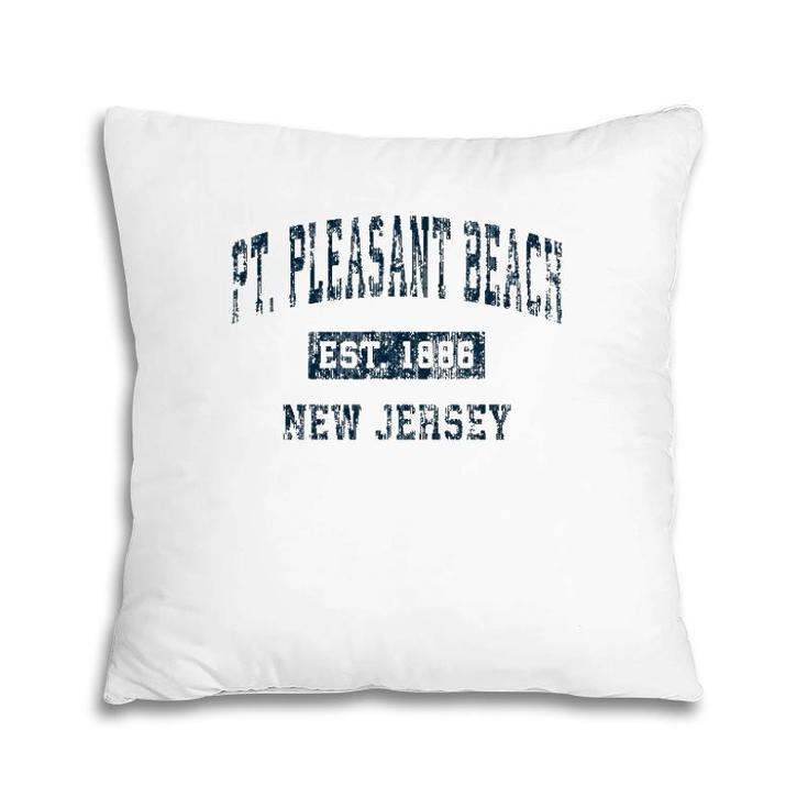 Point Pleasant Beach New Jersey Nj Vintage Sports Design Pillow