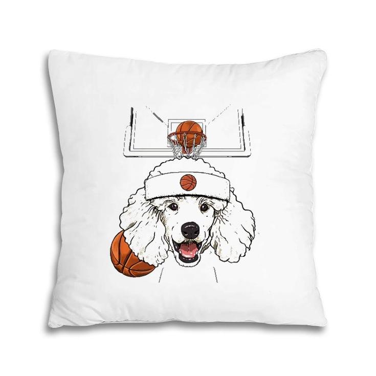 Poodle Basketball Dog Lovers Basketball Player  Pillow