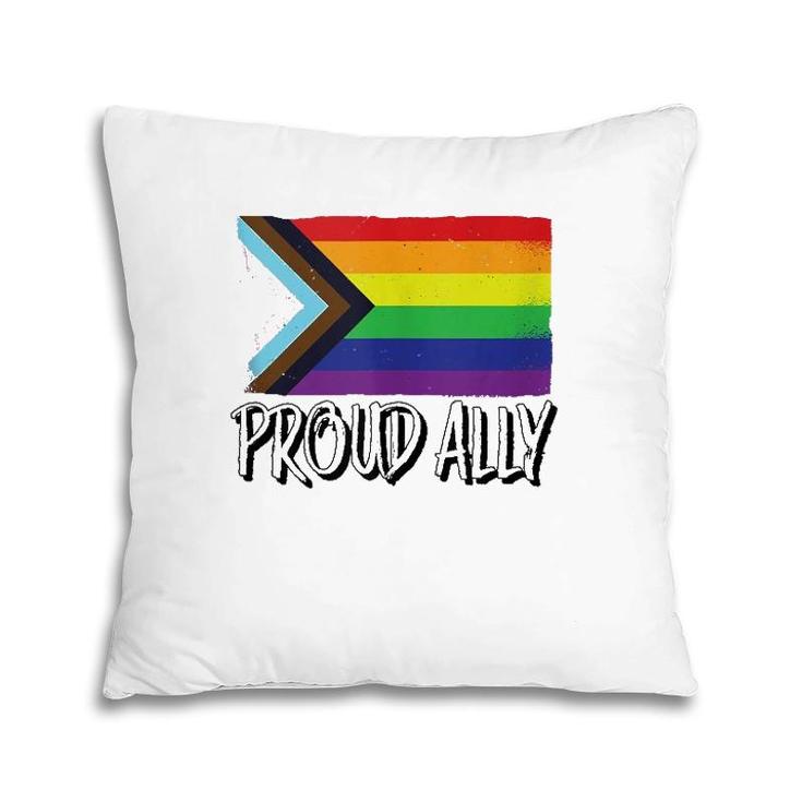 Proud Ally Pride Month Lgbtq Black Pride Flag  Pillow