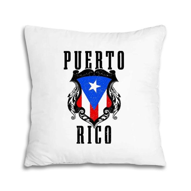 Puerto Rico Vintage Puerto Rican Flag Pride Puerto Rico Pillow