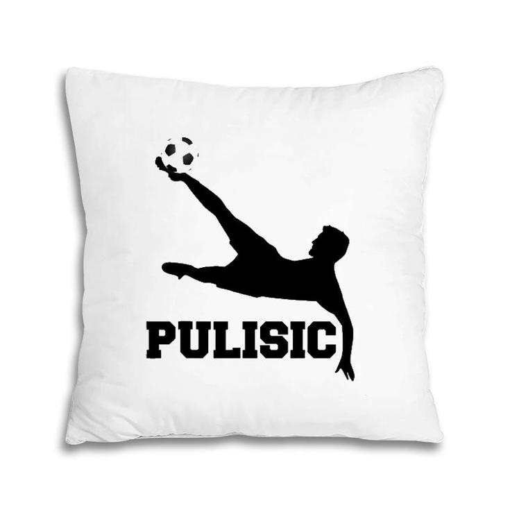 Pulisic Soccer Football Fan Silhouette And Football S Pillow