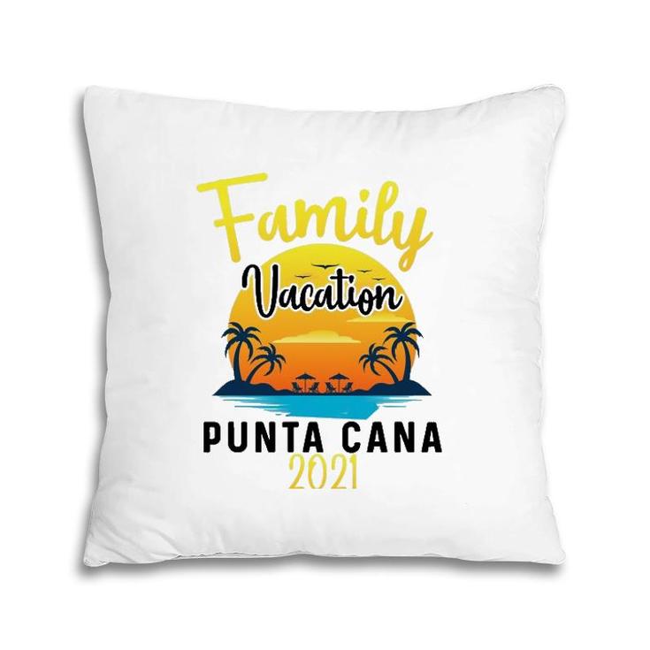 Punta Cana Family Vacation 2021 Matching Dominican Republic Pillow