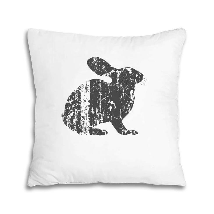 Rabbit Vintage Design Rabbit Print Pillow