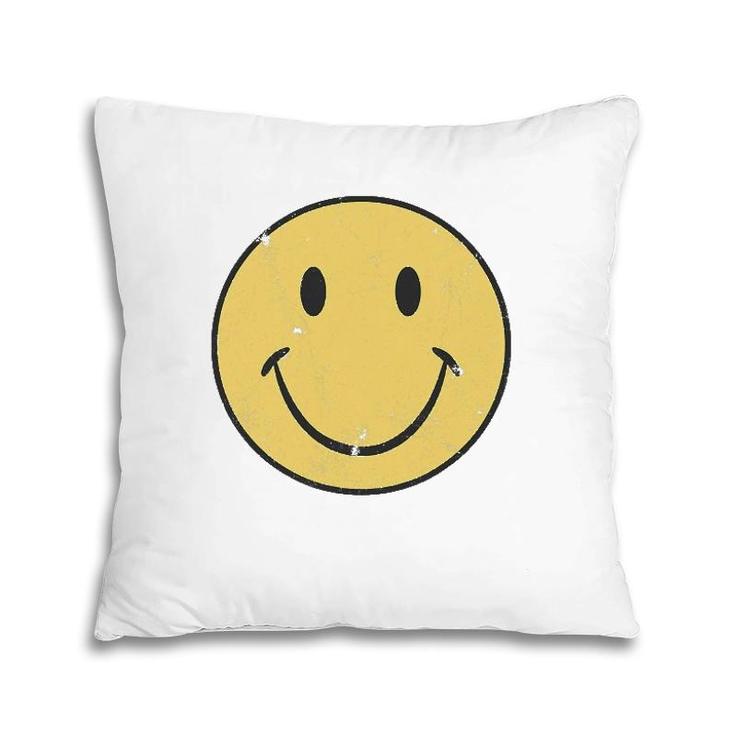 Retro 70'S Style Smile Face Pillow