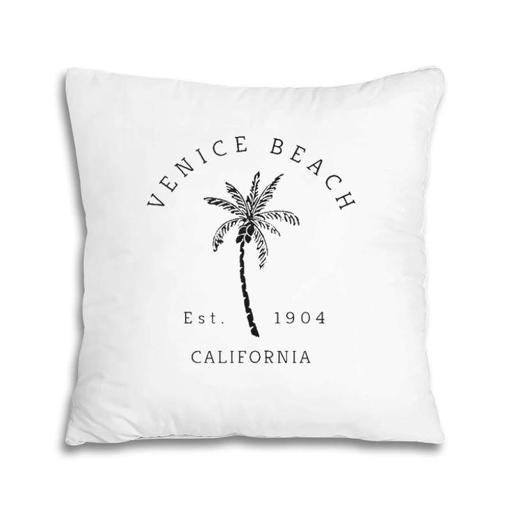 Retro Cool Venice Beach California Palm Tree Novelty Art  Pillow