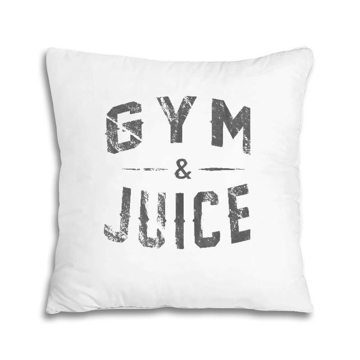 Retro Funny Gym & Juice Punny Body Builder Pillow