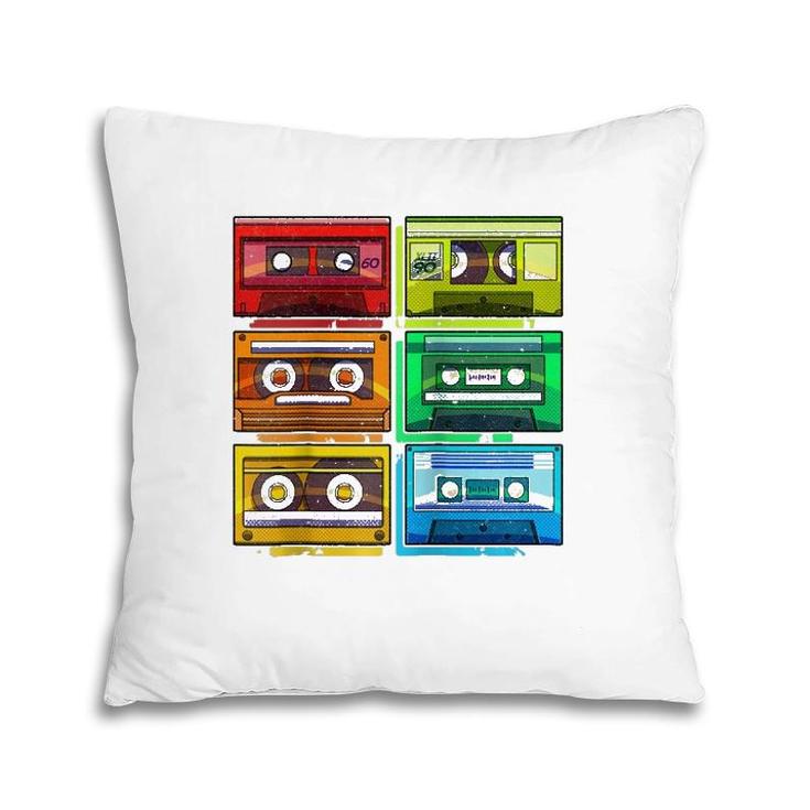 Retro Lgbt Audio Cassette Music Tape 80S 90S Collector  Pillow