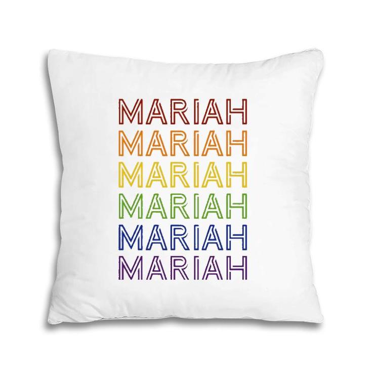 Retro Style Mariah Rainbow  Pillow