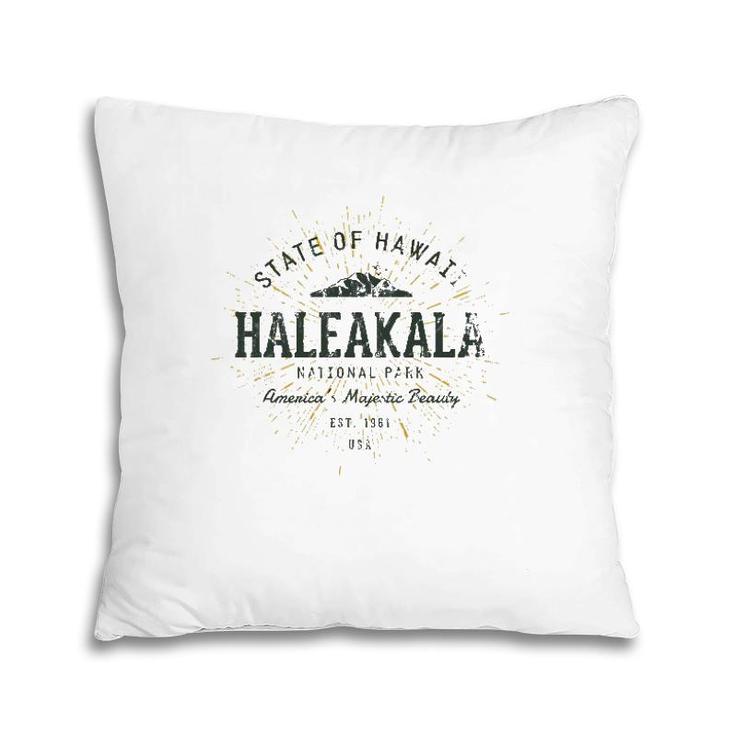 Retro Style Vintage Haleakala National Park Pillow