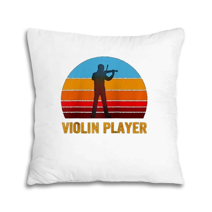 Retro Vintage Style Sunset Violin  Pillow