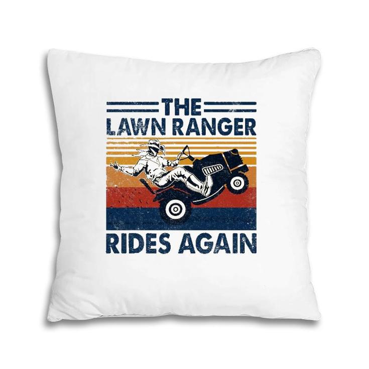 Retro Vintage The Lawn Ranger Rides Again Pillow