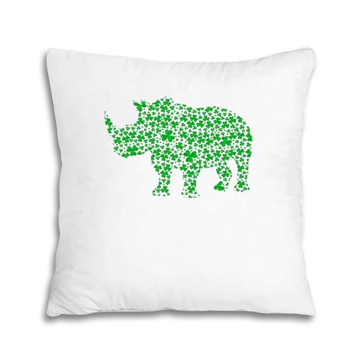 Rhino Lover Leprechaun Rhino St Patrick's Day Pillow