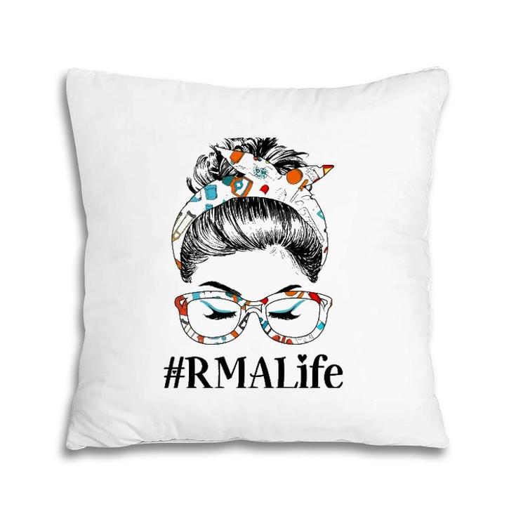 Rma Life Messy Hair Woman Bun Healthcare Worker Pillow